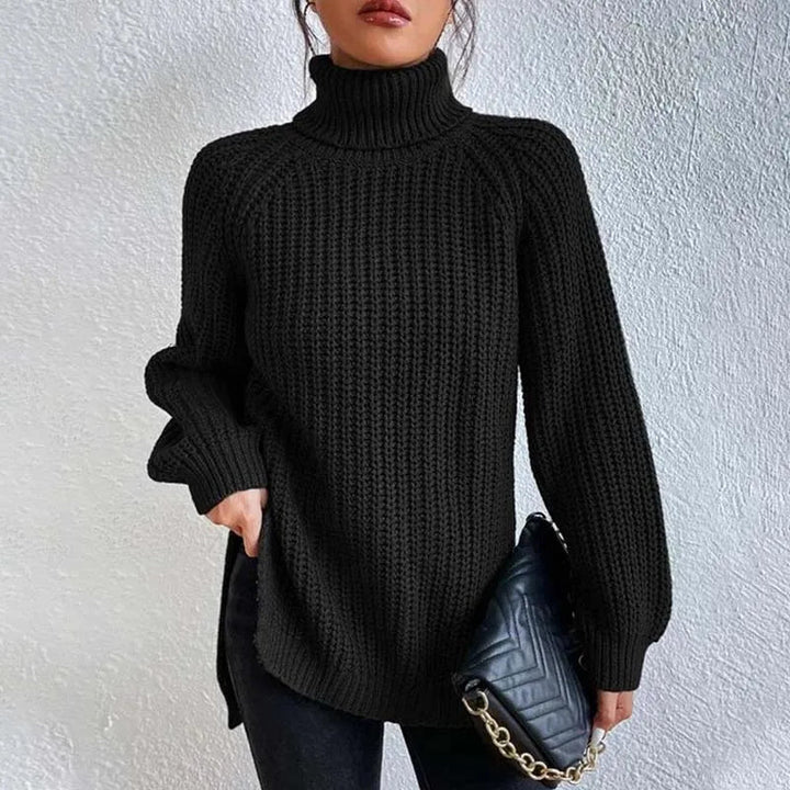 Malene | Dame Strikket Rullekrave Sweater