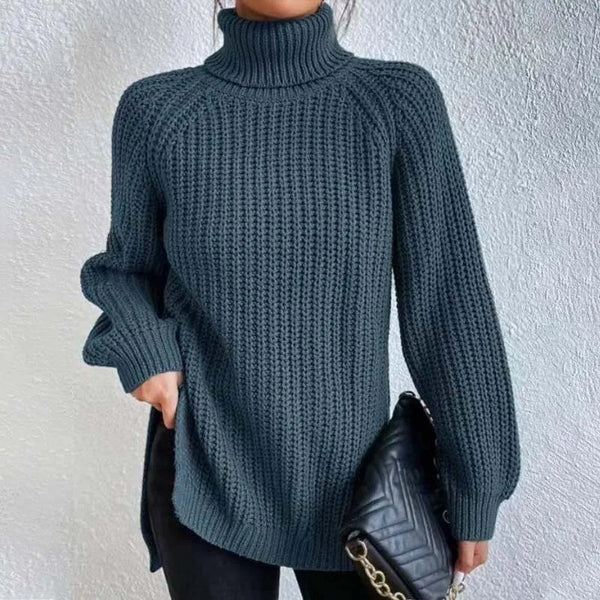 Malene | Dame Strikket Rullekrave Sweater