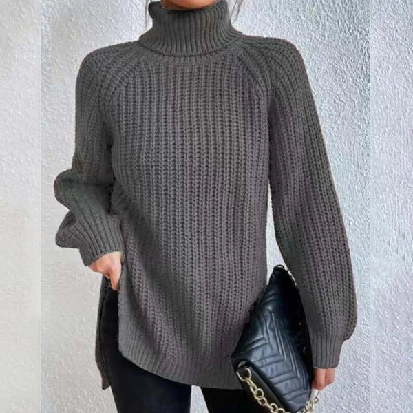 Malene | Dame Strikket Rullekrave Sweater