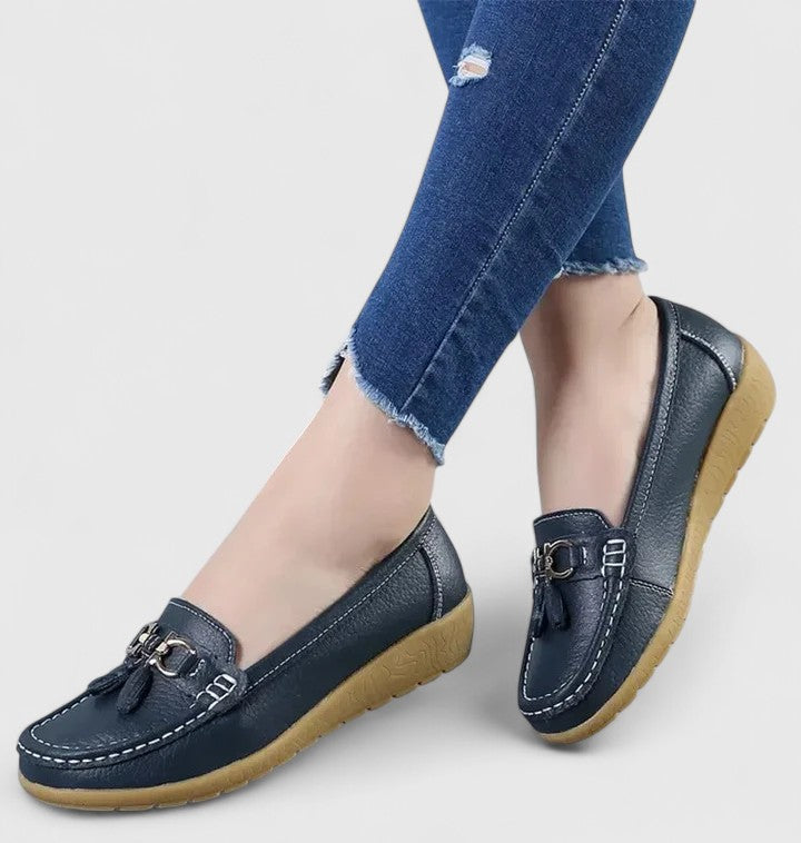 Agnete | Dame Loafers Forår Slip-On Casual Frynser