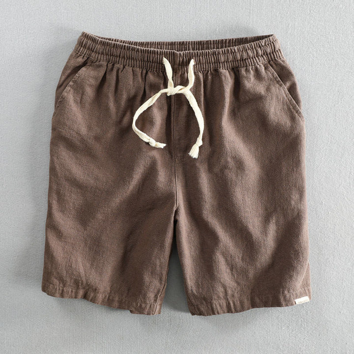 Valdemar | Herre Shorts Forår Bomuld Hør Elastik Snøre