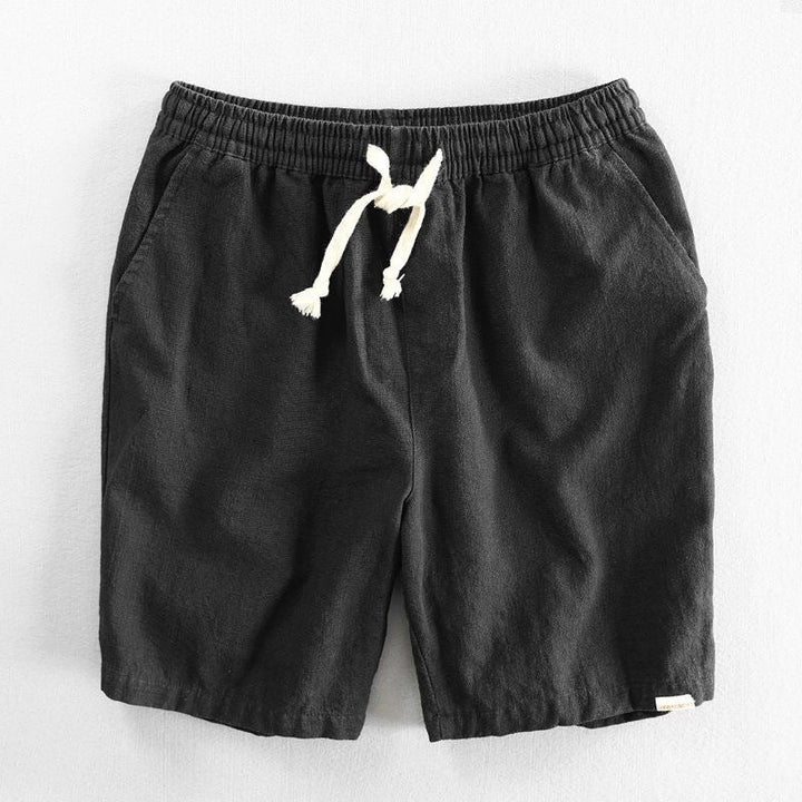 Valdemar | Herre Shorts Forår Bomuld Hør Elastik Snøre