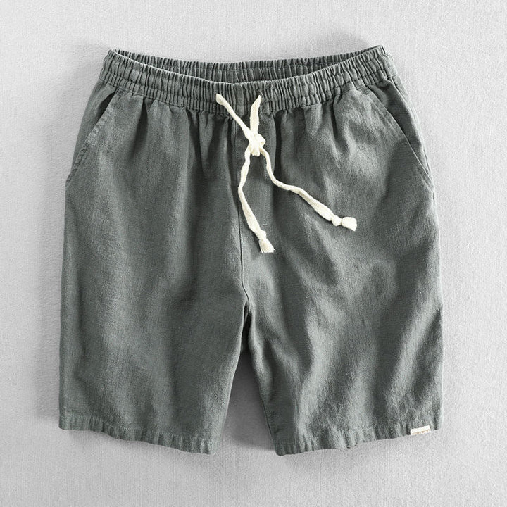 Valdemar | Herre Shorts Forår Bomuld Hør Elastik Snøre