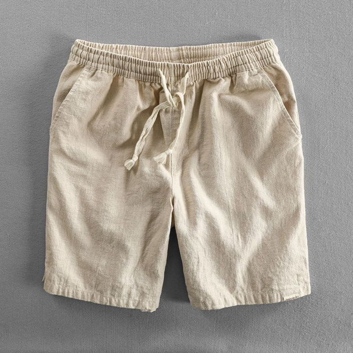 Valdemar | Herre Shorts Forår Bomuld Hør Elastik Snøre