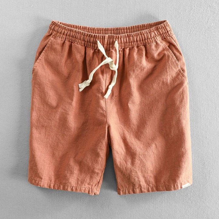 Valdemar | Herre Shorts Forår Bomuld Hør Elastik Snøre