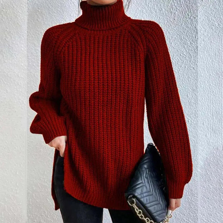 Malene | Dame Strikket Rullekrave Sweater