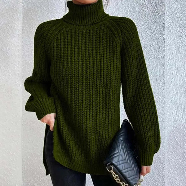 Malene | Dame Strikket Rullekrave Sweater