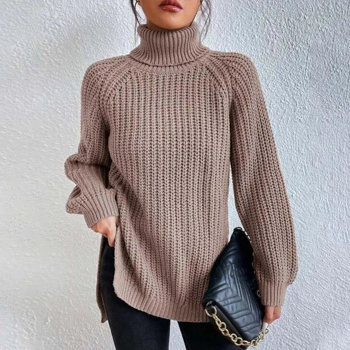 Malene | Dame Strikket Rullekrave Sweater