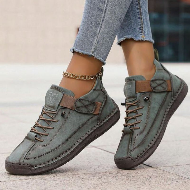 Pernille | Dame Snøre Platform Sneakers Med Chunky Sål