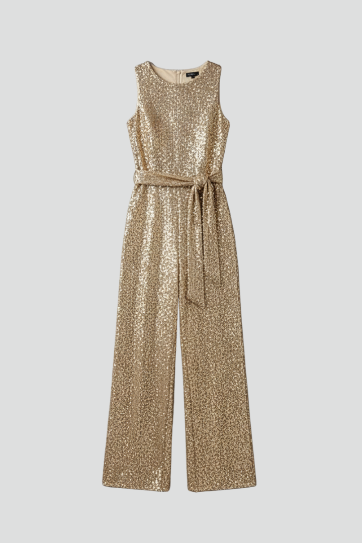 Gudrun | Dame Jumpsuit Med Pailletter Og Lige Ben