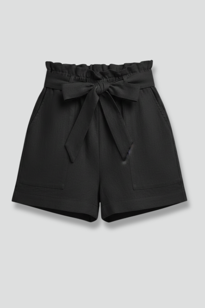 Helle | Dame Shorts Med Paperbag Talje Bindebånd Og Lommer