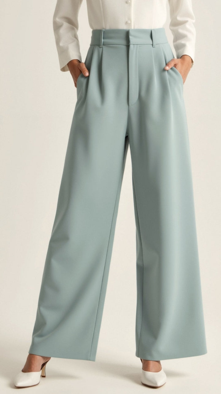 Else | Dame Højtaljede Wide-Leg Bukser Til Forår