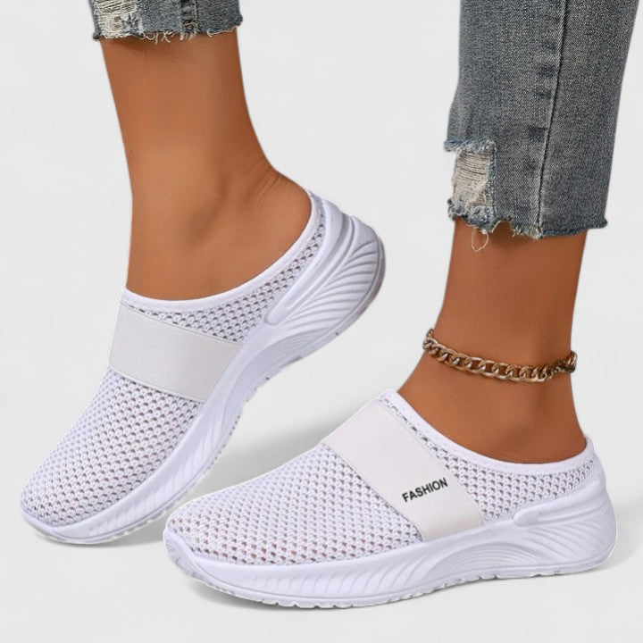 Birgitte | Dame Slip-On Sko Med Rund Tå Og Bred Sål
