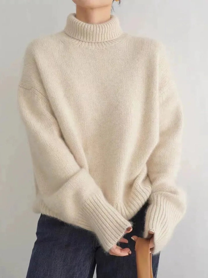 Celina | Dame Cashmere Trøje med Rullekrave