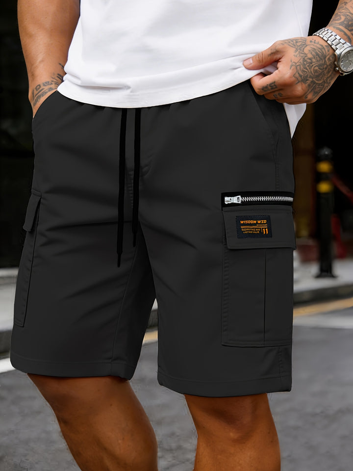 Mikkel | Herre Cargoshorts Med Snørtalje Og Lynlåslomme