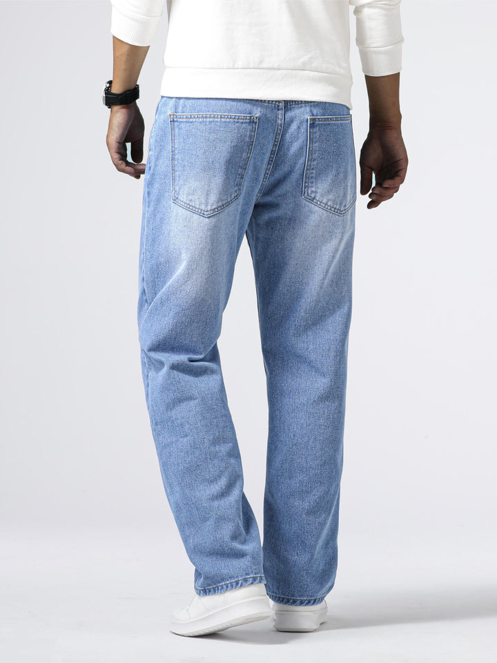 Kristian | Herre Løstsiddende Denim Jeans Med Vasket Finish