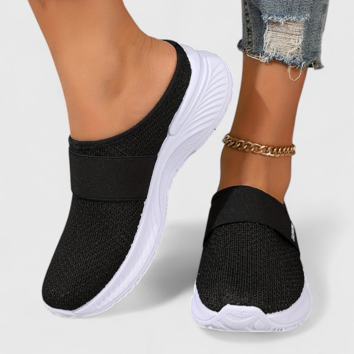 Birgitte | Dame Slip-On Sko Med Rund Tå Og Bred Sål