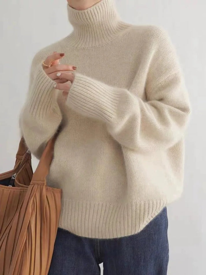 Celina | Dame Cashmere Trøje med Rullekrave
