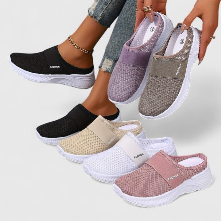 Birgitte | Dame Slip-On Sko Med Rund Tå Og Bred Sål