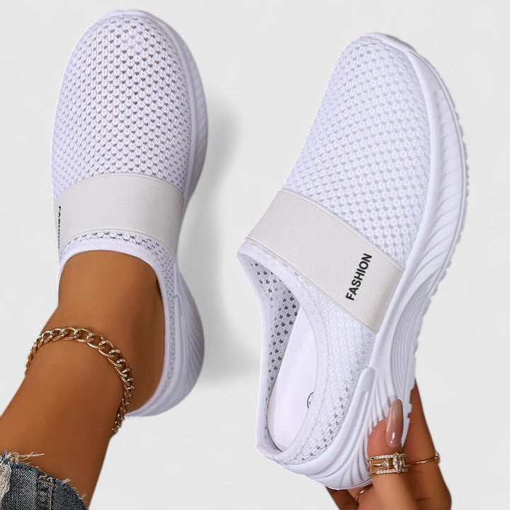 Birgitte | Dame Slip-On Sko Med Rund Tå Og Bred Sål