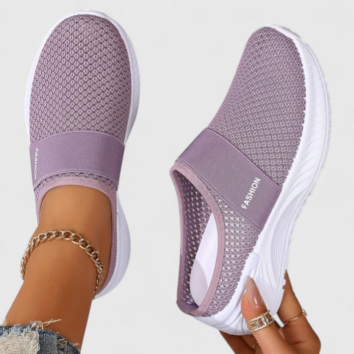 Birgitte | Dame Slip-On Sko Med Rund Tå Og Bred Sål