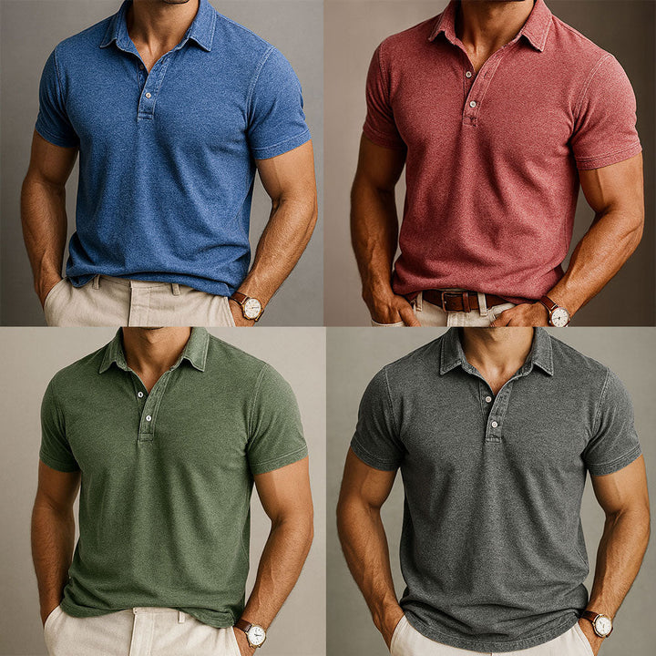 Rasmus | Herre Polo T-shirt Med Knaplukning Og Krave
