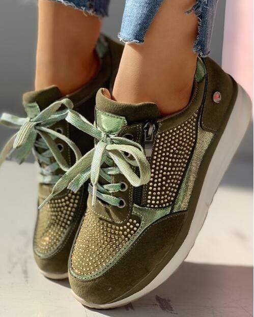 Marianne | Dame Platform Sneakers Med Snørebånd