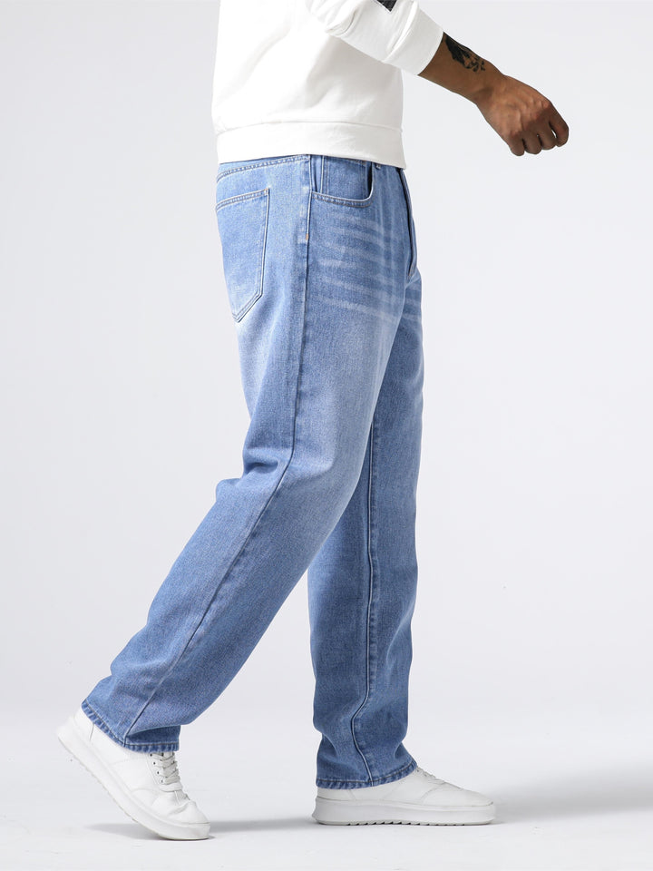 Kristian | Herre Løstsiddende Denim Jeans Med Vasket Finish