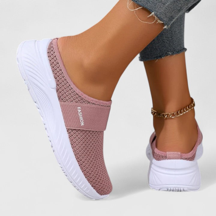 Birgitte | Dame Slip-On Sko Med Rund Tå Og Bred Sål