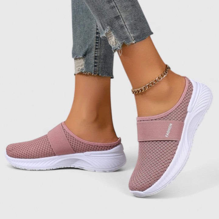 Birgitte | Dame Slip-On Sko Med Rund Tå Og Bred Sål