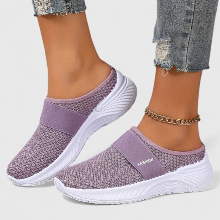 Birgitte | Dame Slip-On Sko Med Rund Tå Og Bred Sål