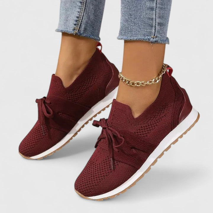 Merete | Dame Slip-On Sneakers Med Blondedetaljer