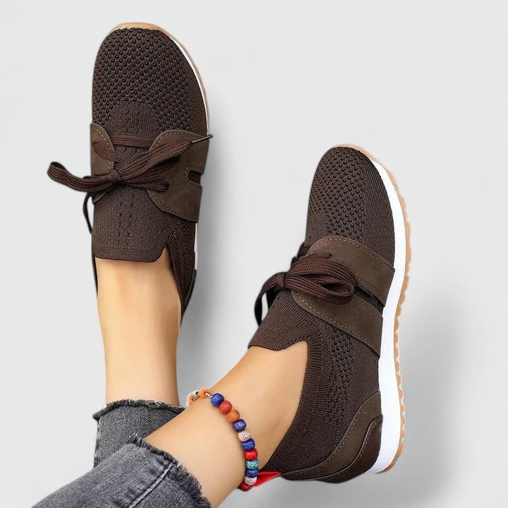 Merete | Dame Slip-On Sneakers Med Blondedetaljer