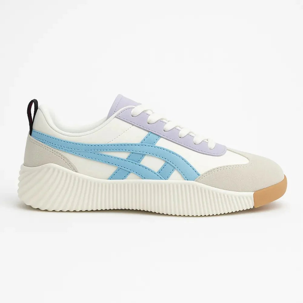 Astrid | Dame Ortopædiske Sneakers Med Snørebånd Og Striber