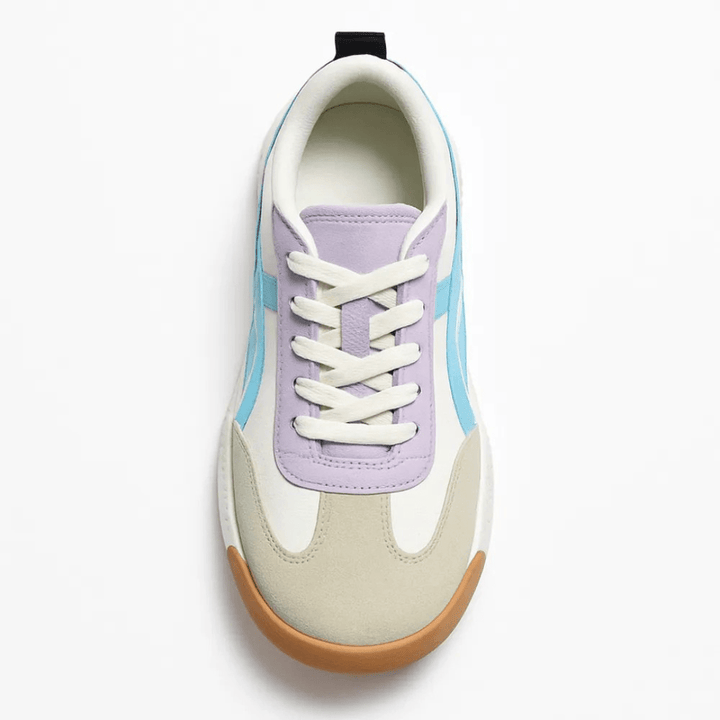 Astrid | Dame Ortopædiske Sneakers Med Snørebånd Og Striber