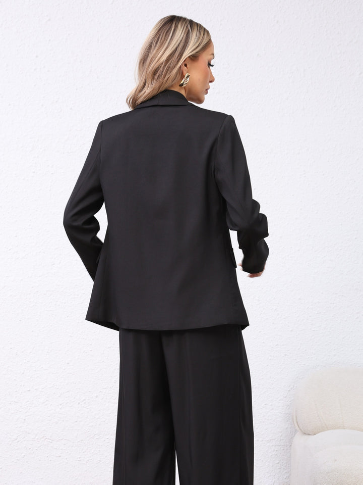 Anette | Dame Oversized Blazer Med Vide Bukser Todelt Sæt