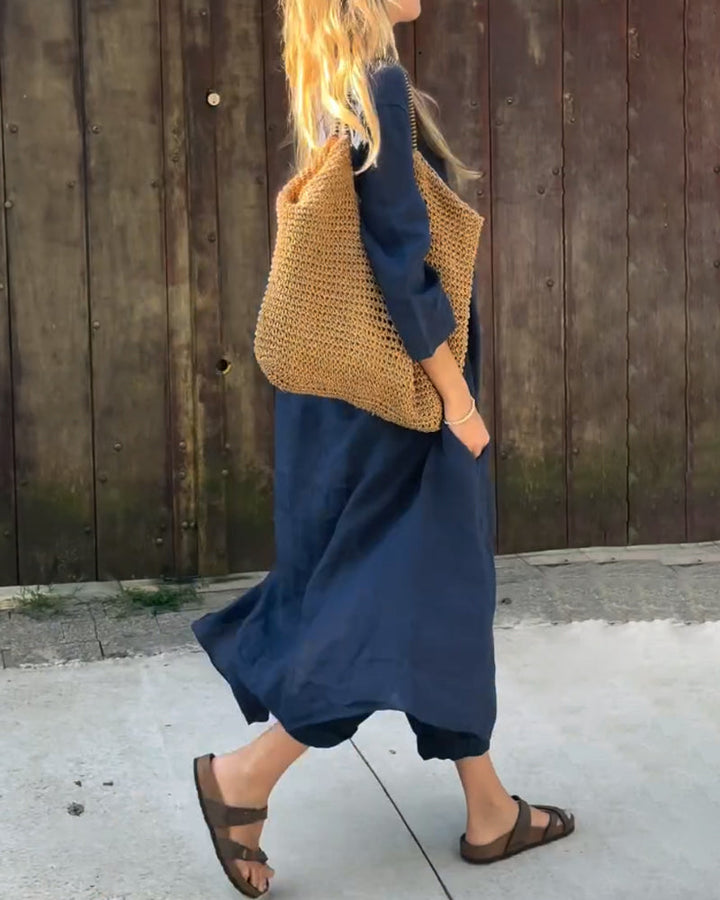 Vibeke | Dame Hørsæt Med Lang Cardigan V-Hals Top Og Bukser