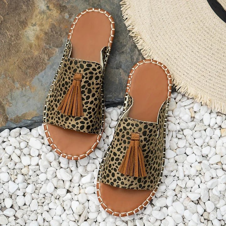 Maja | Dame Ortopædiske Boho Sandaler Med Kvastdetalje Og Slip-On