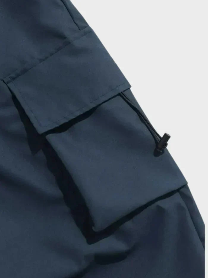 Rasmus | Herre Slim Fit Cargobukser Med Lynlås Og Lommer