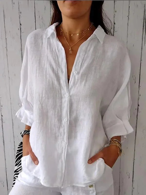 Ida | Dame Casual Skjorte med Knapper