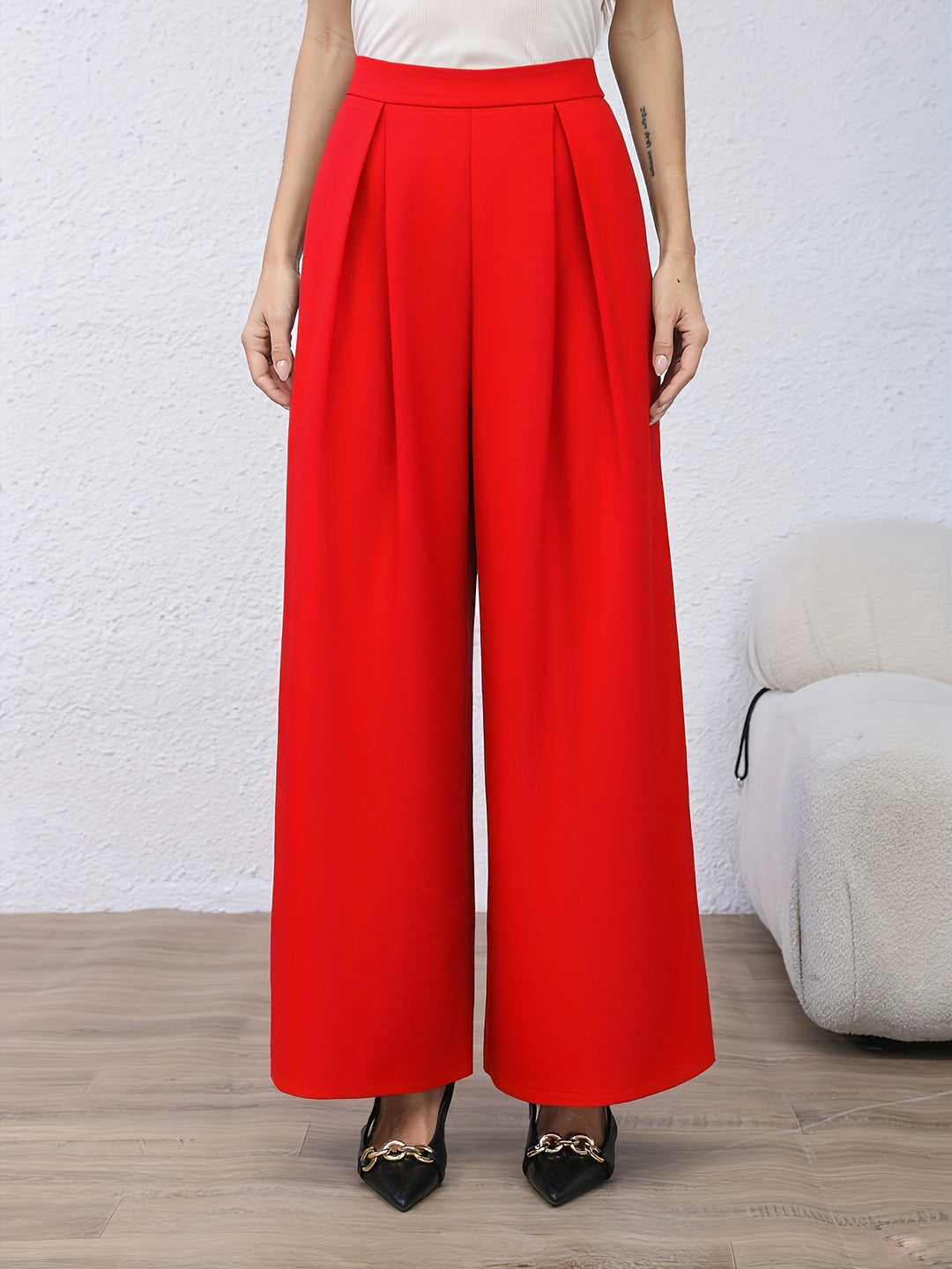 Anette | Dame Oversized Blazer Med Vide Bukser Todelt Sæt