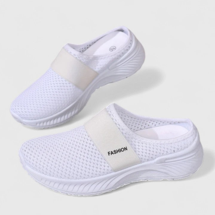 Birgitte | Dame Slip-On Sko Med Rund Tå Og Bred Sål