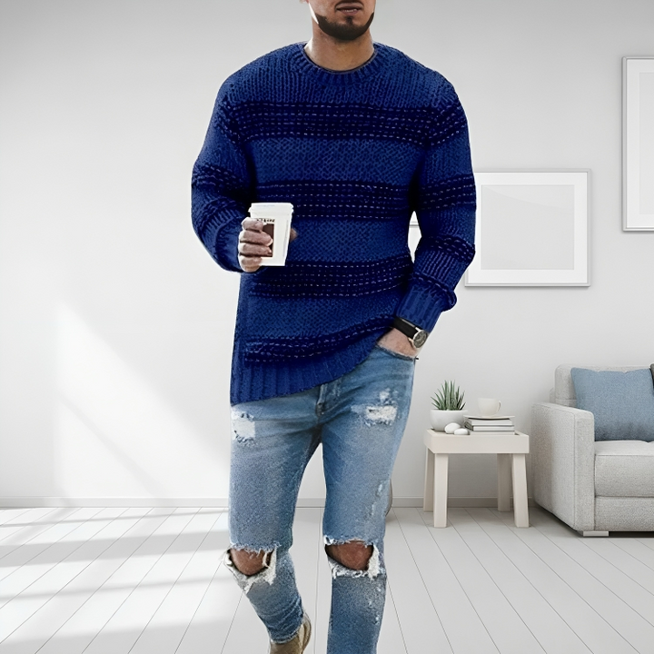 Anders | Herre Strikket Pullover Med Klassisk Snit