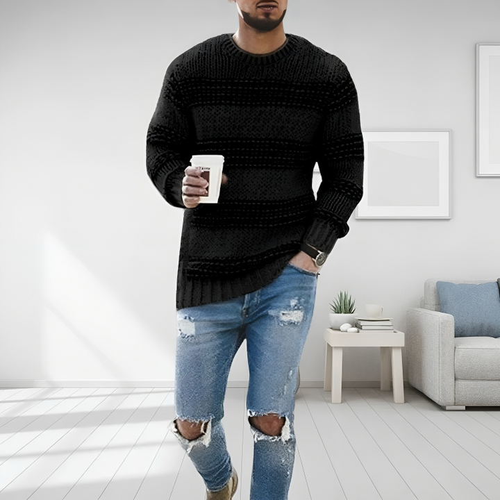Anders | Herre Strikket Pullover Med Klassisk Snit