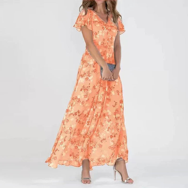 Margrete | Dame Kjole Elegant Lang Enkel Glat