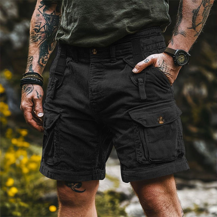 Søren | Herre Cargo Shorts Med Klaplukkede Lommer Og Knælængde