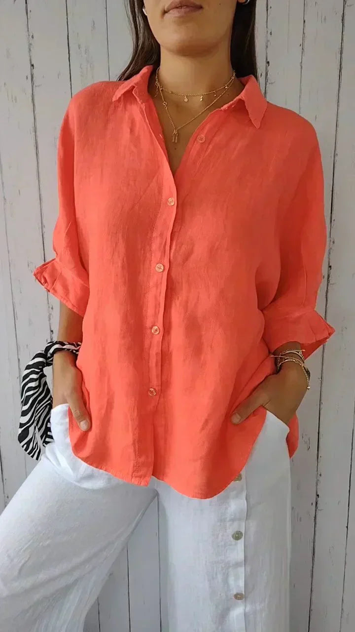 Ida | Dame Casual Skjorte med Knapper