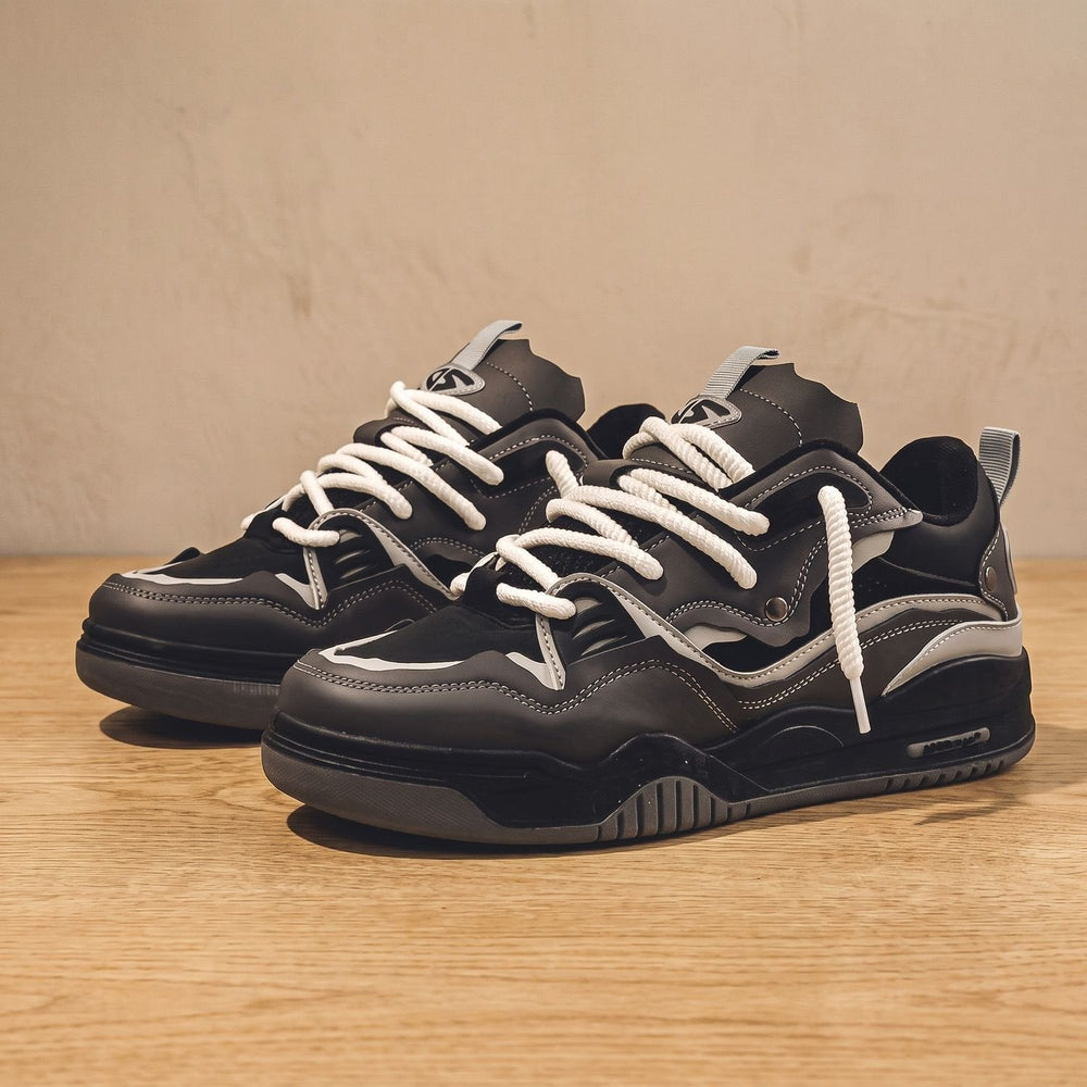 Men's Chunky Low-Top Lace-Up Casual Sneakers