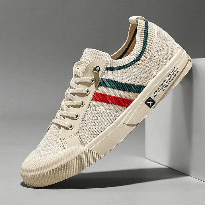 Men's Knit Sneakers Lightweight Breathable Mesh Lace-Up - Sandstone