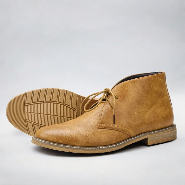 Men's Lace-Up Chukka Boots Ankle Faux Leather